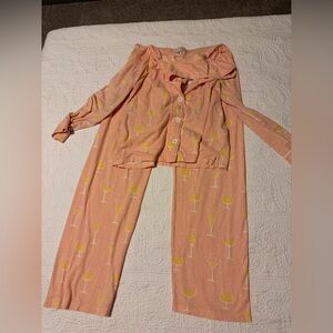 PJ Salvage peach pajama set medium